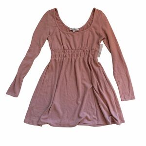 Velvet Torch Light Pink Long Sleeve Mini Dress – Size M